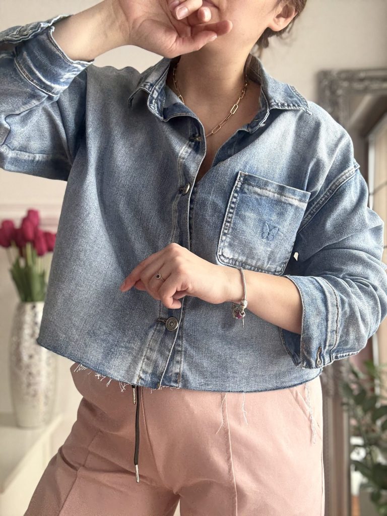 Koszula jeansowa 🦋 sprany denim