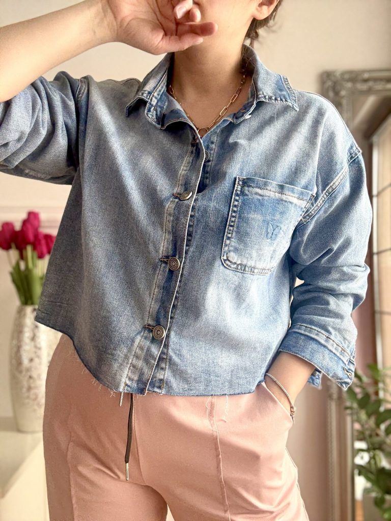 Koszula jeansowa 🦋 sprany denim