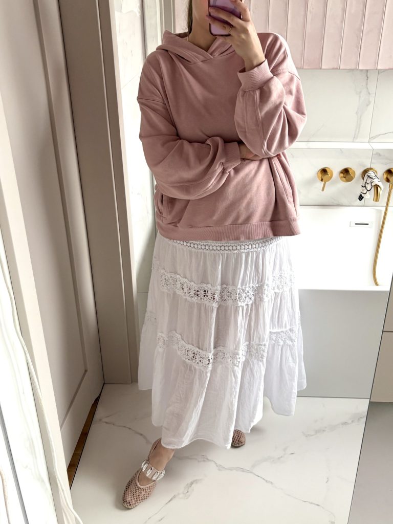 Spódnica maksi PrettyBoho śmietankowa