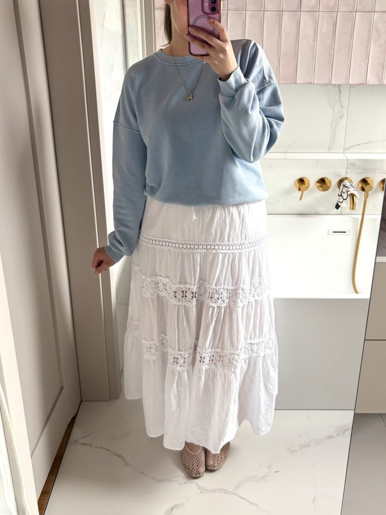 Spódnica maksi PrettyBoho śmietankowa