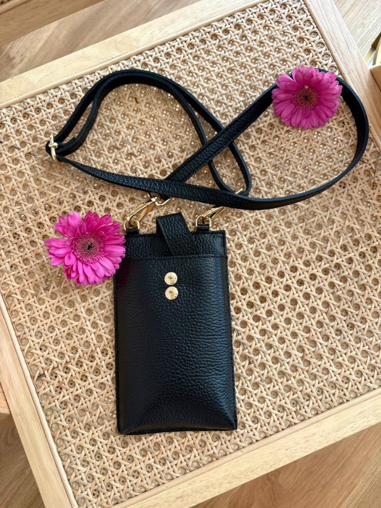 Torebka na telefon skóra naturalna
