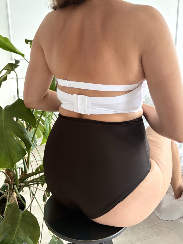Top Bandeau Princess plus size biały