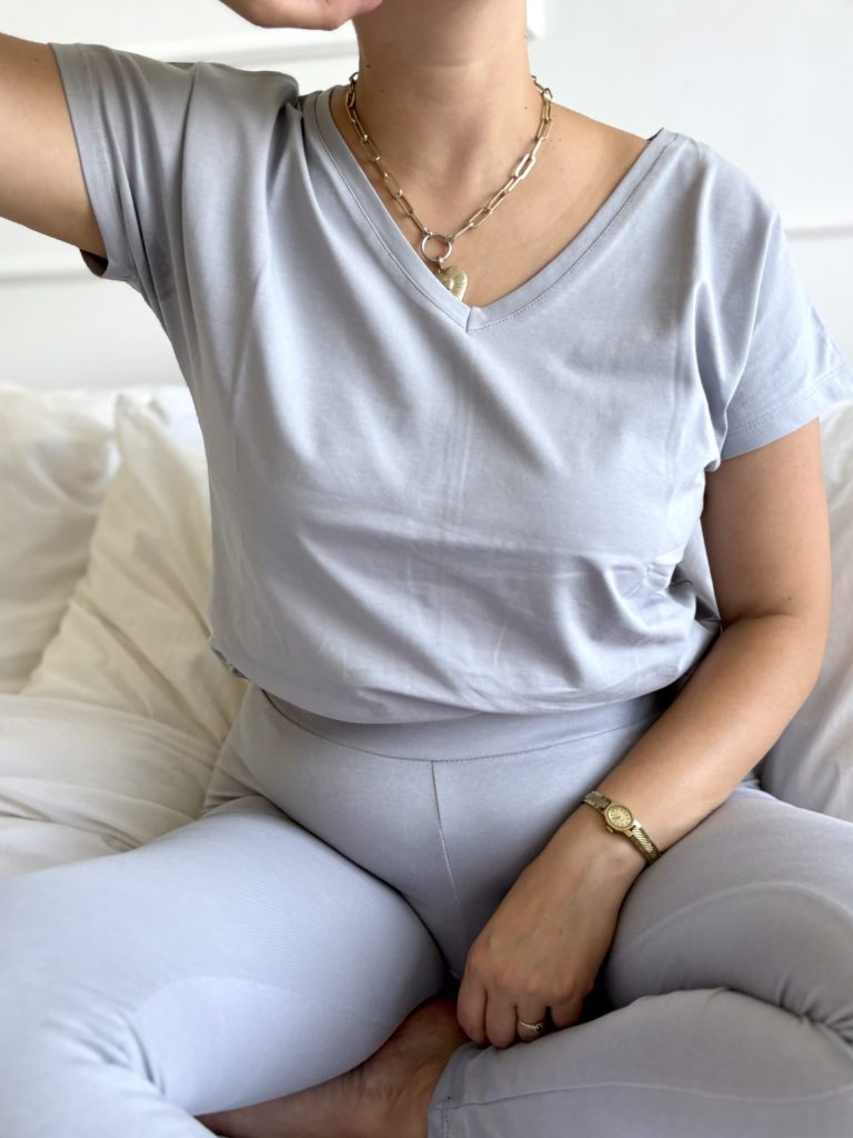 Pilates zestaw gołębi bluzka