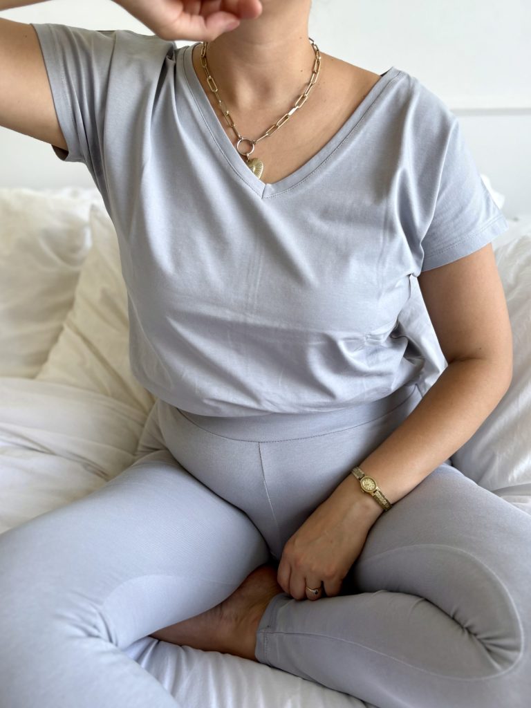 Pilates zestaw gołębi bluzka